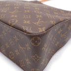 Louis Vuitton Monogram Looping GM Tote Brown Leather Gold — view 5