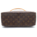 Louis Vuitton Monogram Looping GM Tote Brown Leather Gold — view 4