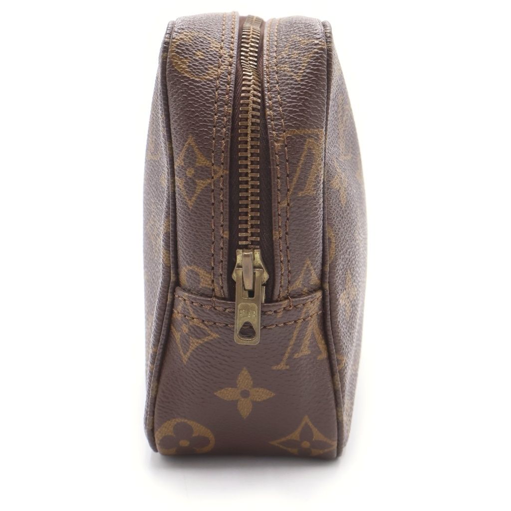 Louis Vuitton Monogram Trousse Toilet 23 Second Pouch Brown Leather Gold — view 3