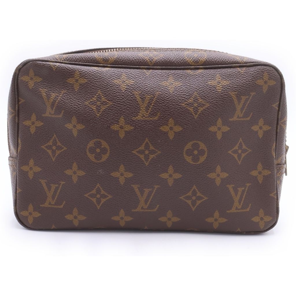 Louis Vuitton Monogram Trousse Toilet 23 Second Pouch Brown Leather Gold — view 2