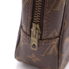 Louis Vuitton Monogram Trousse Toilet 23 Second Pouch Brown Leather Gold — view 6