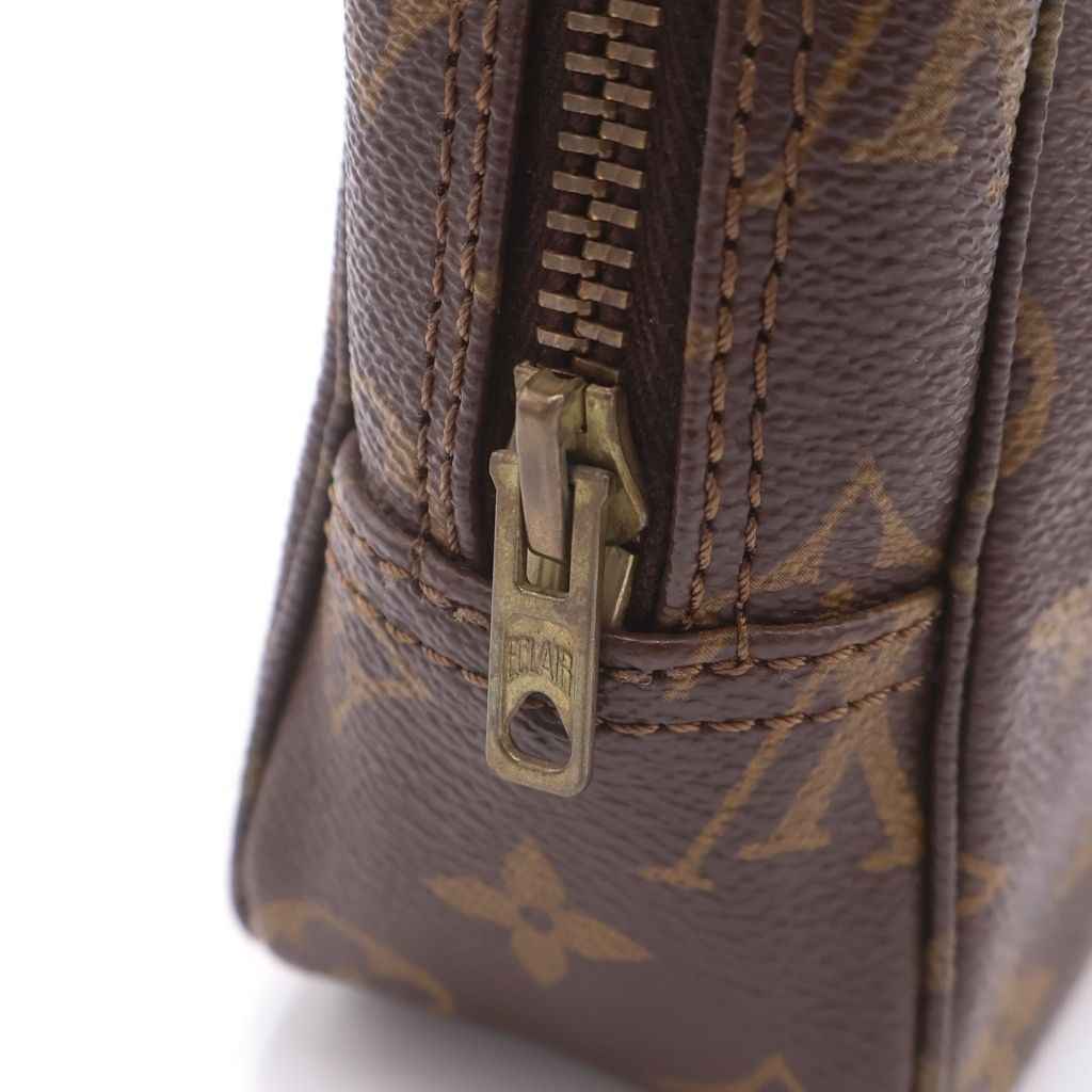 Louis Vuitton Monogram Trousse Toilet 23 Second Pouch Brown Leather Gold — view 6