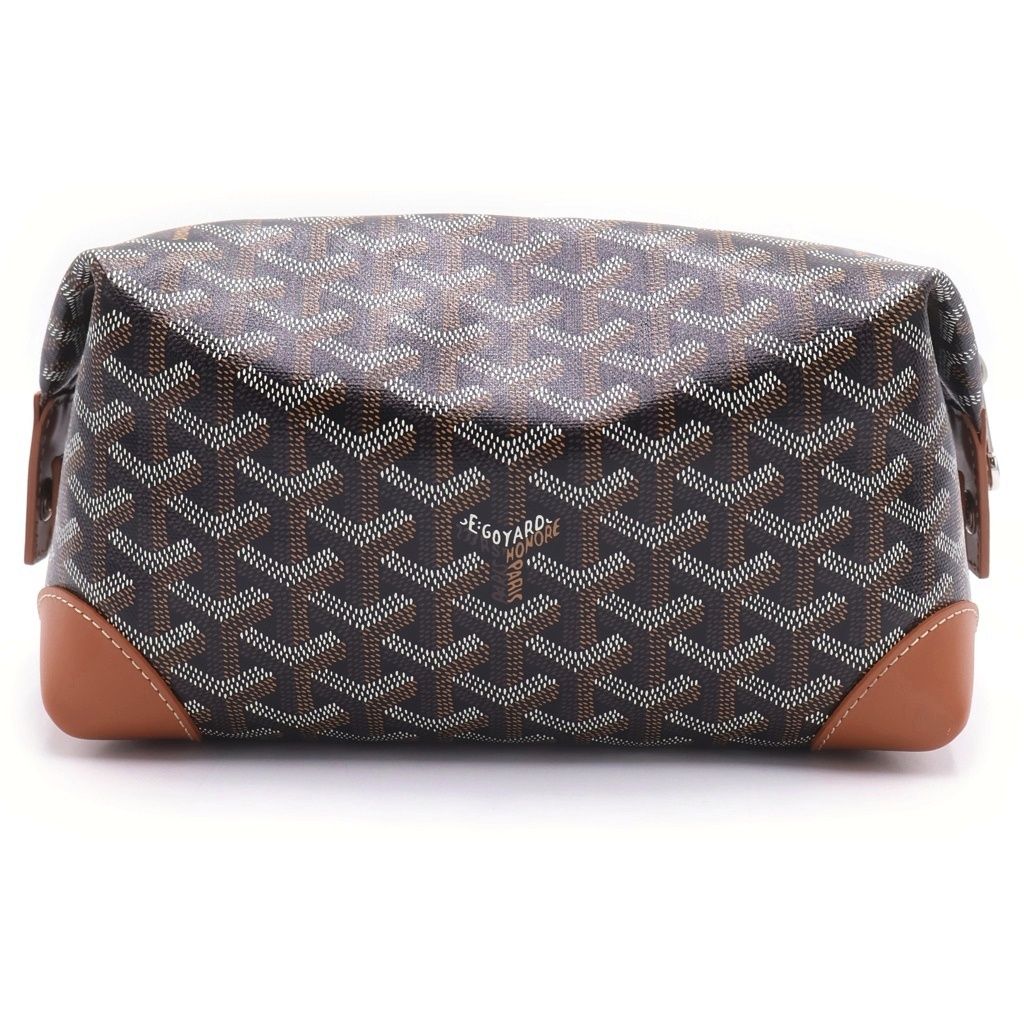 Goyard Bow Ring 25 Toiletries Leather Clutch Pouch Black — view 2