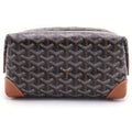 Goyard Bow Ring 25 Toiletries Leather Clutch Pouch Black