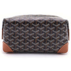 Goyard Bow Ring 25 Toiletries Leather Clutch Pouch Black