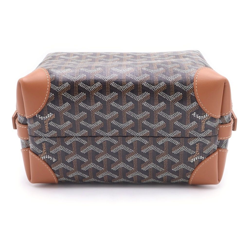 Goyard Bow Ring 25 Toiletries Leather Clutch Pouch Black — view 4