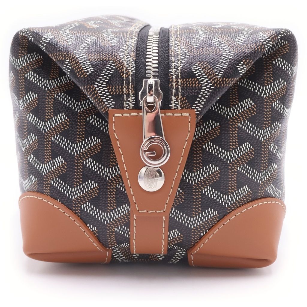 Goyard Bow Ring 25 Toiletries Leather Clutch Pouch Black — view 3