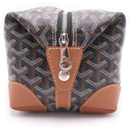 Goyard Bow Ring 25 Toiletries Leather Clutch Pouch Black — view 3