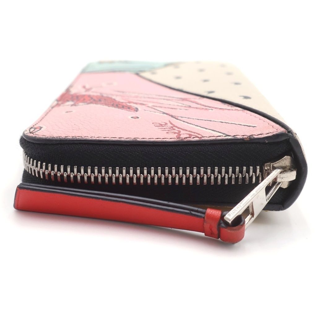 Loewe Puzzle Zip Around Paula's Ibiza Collaboration Leather Zip Wallet Black — view 3