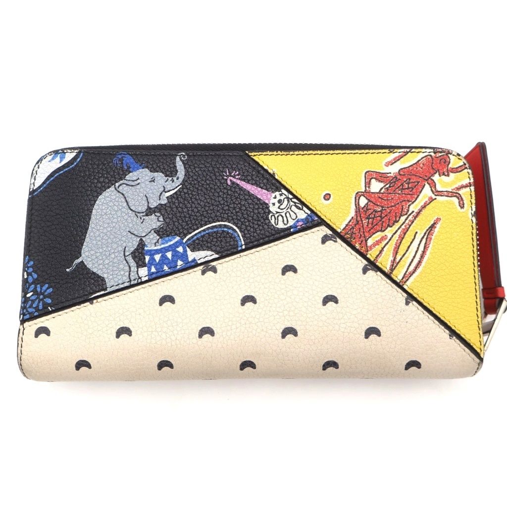 Loewe Puzzle Zip Around Paula's Ibiza Collaboration Leather Zip Wallet Black — view 2