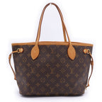 Louis Vuitton Monogram Neverfull PM Tote Brown Leather — view 2