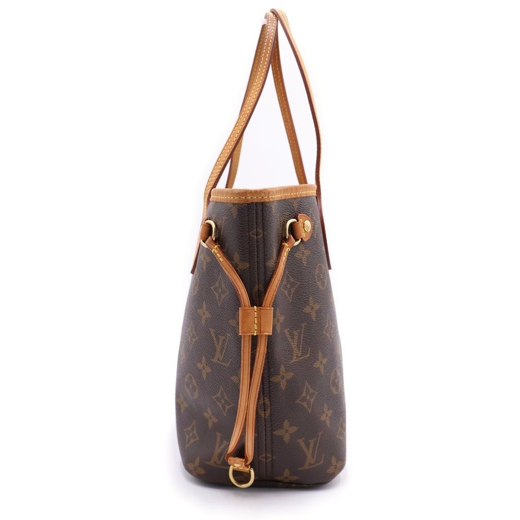 Louis Vuitton Monogram Neverfull PM Tote Brown Leather — view 3