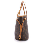 Louis Vuitton Monogram Neverfull PM Tote Brown Leather — view 3