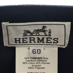 Hermes Logo Embroidery Baseball Cap Hat Navy — view 6