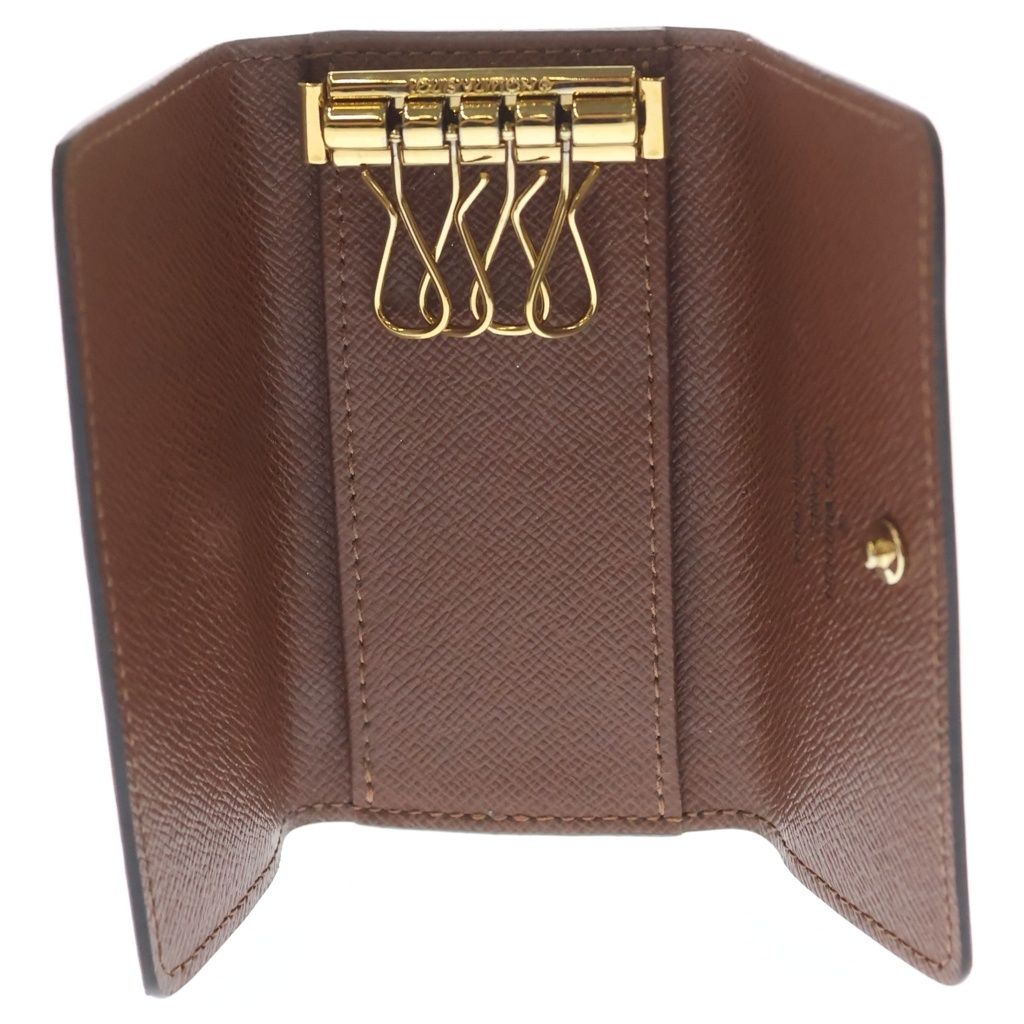 Louis Vuitton Monogram Multicles 4 Leather Key Case Brown Key Holder — view 4