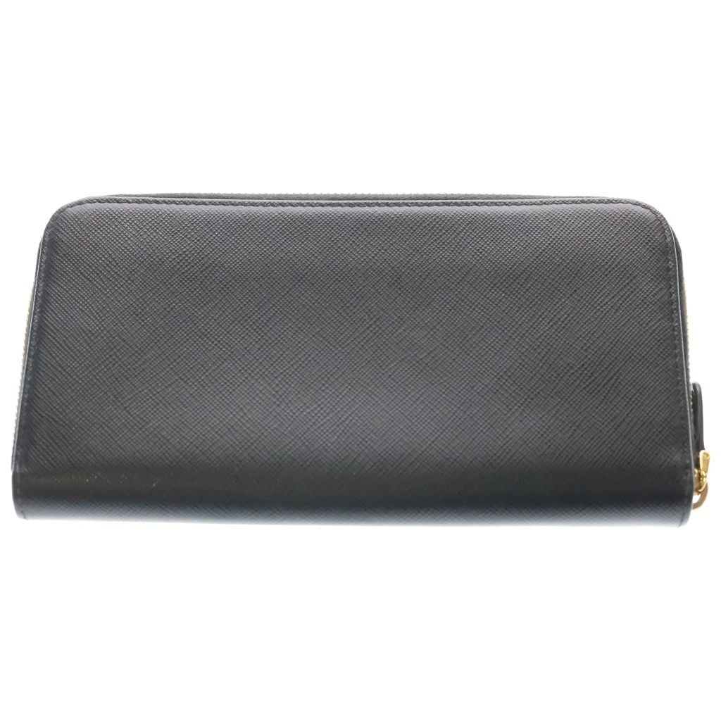 Prada Zip Around Wallet Saffiano Leather Black — view 2