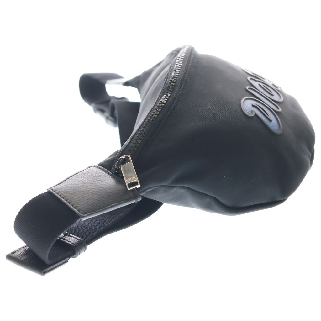 Dior Kaws Nylon Waist Bag Pouch Logo Hachi Black — view 3