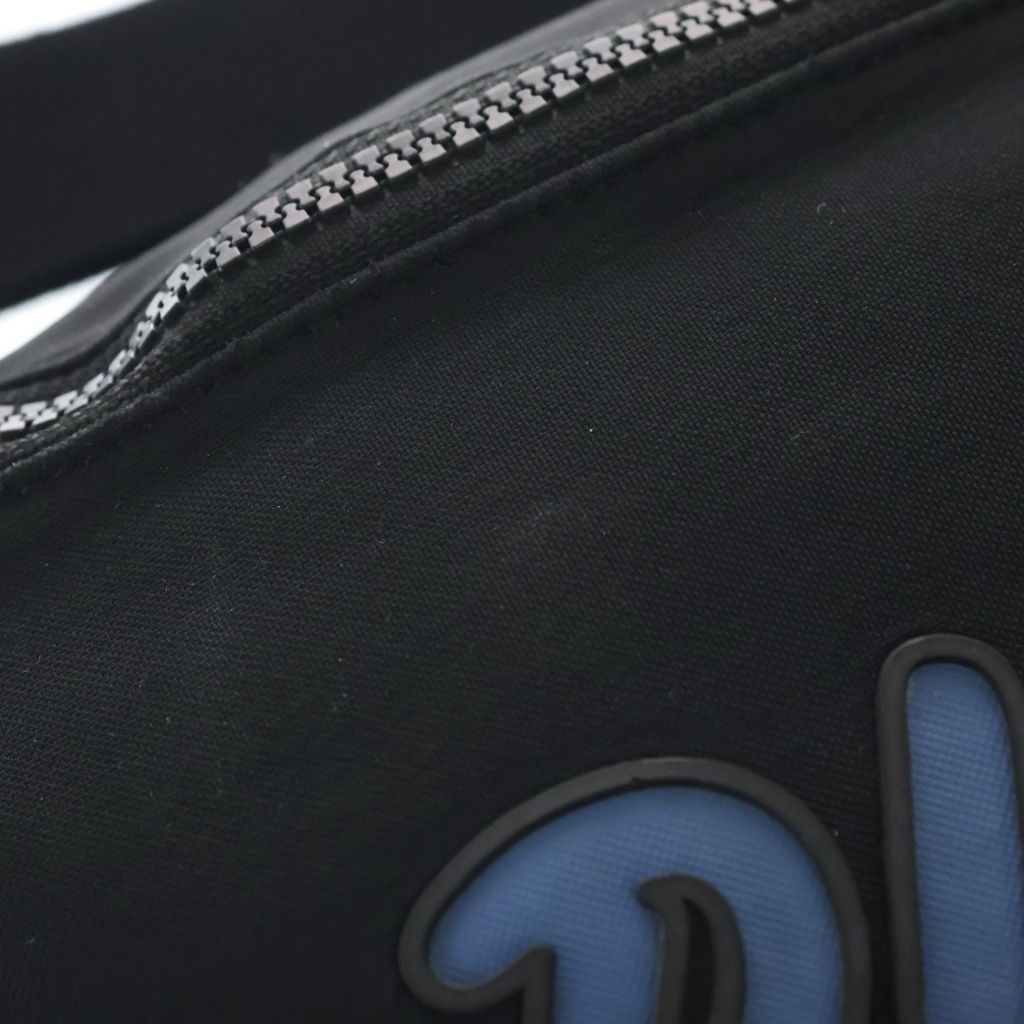Dior Kaws Nylon Waist Bag Pouch Logo Hachi Black — view 6