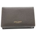 Saint Laurent Paris Card Case Leather Business Holder Gray