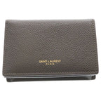 Saint Laurent Paris Card Case Leather Business Holder Gray