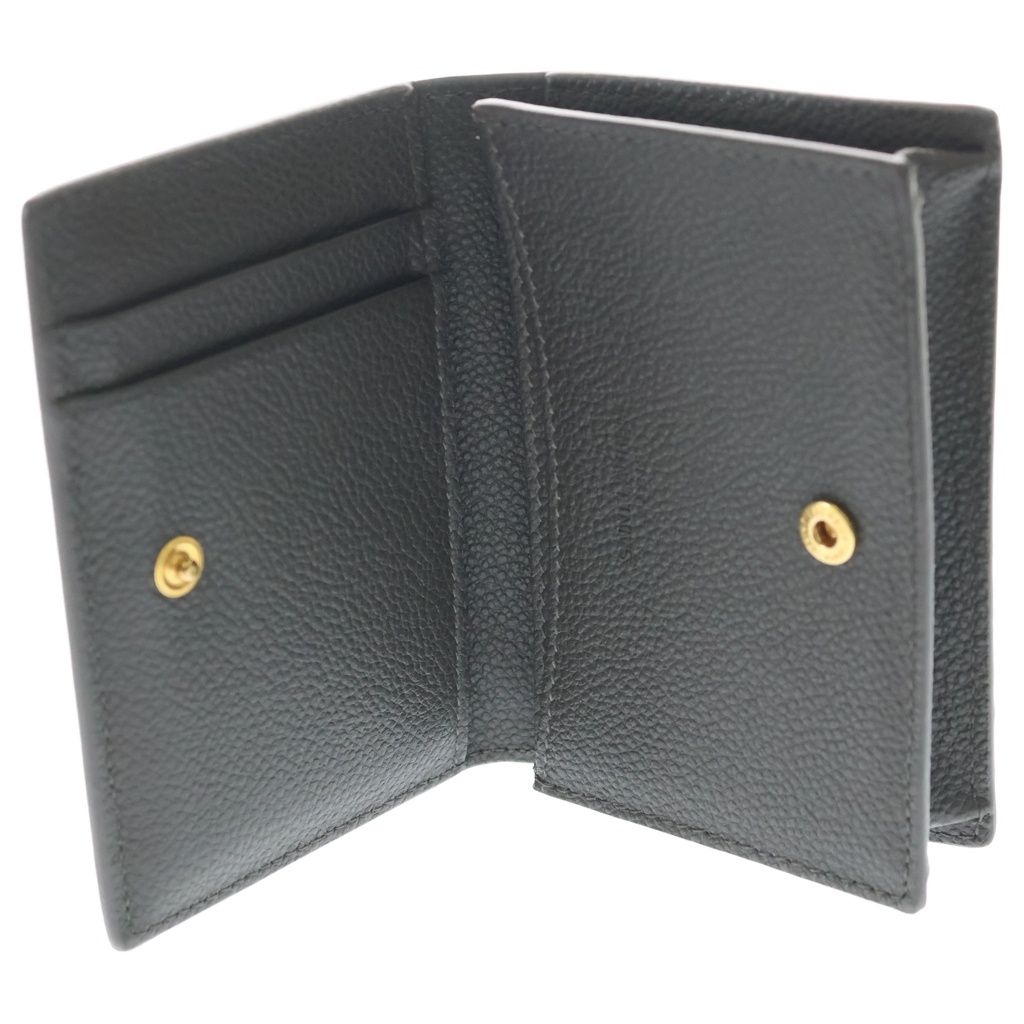 Saint Laurent Paris Card Case Leather Business Holder Gray — view 4