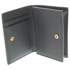 Saint Laurent Paris Card Case Leather Business Holder Gray — view 4