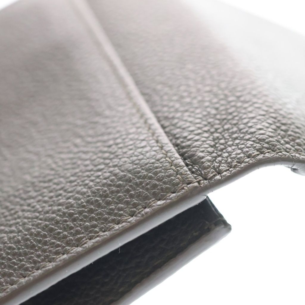 Saint Laurent Paris Card Case Leather Business Holder Gray — view 6
