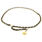 Chanel CC Logo Chain Belt Metal Leather Gold