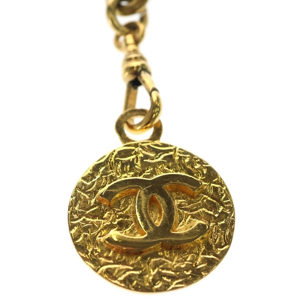 Chanel CC Logo Chain Belt Metal Leather Gold — view 5