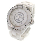 Chanel Diamond Ce SS at Ceramic Stainless Steel Automatic Winding Watch White — view 4