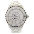 Chanel Diamond Ce SS at Ceramic Stainless Steel Automatic Winding Watch White