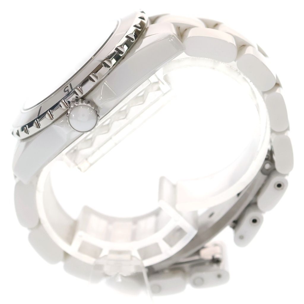 Chanel Diamond Ce SS at Ceramic Stainless Steel Automatic Winding Watch White — view 3