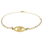 Dior CD Logo Oval Chain Bracelet Gold — view 3