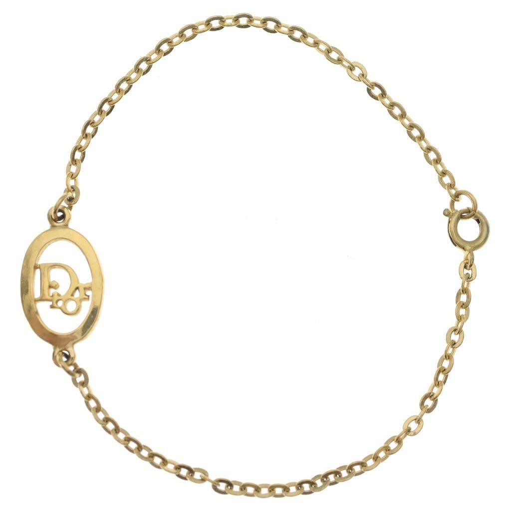 Dior CD Logo Oval Chain Bracelet Gold