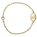 Dior CD Logo Oval Chain Bracelet Gold — view 2