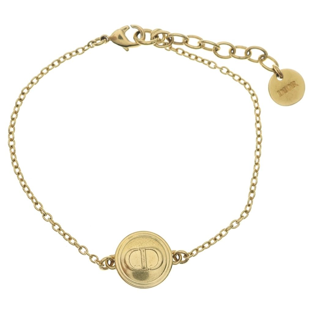 Dior CD Logo Round Chain Bracelet Gold