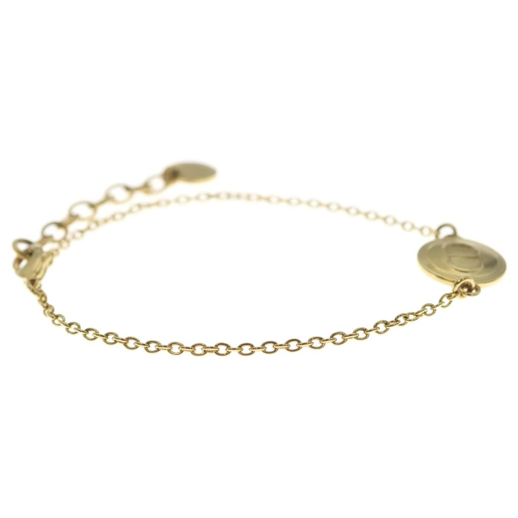 Dior CD Logo Round Chain Bracelet Gold — view 3
