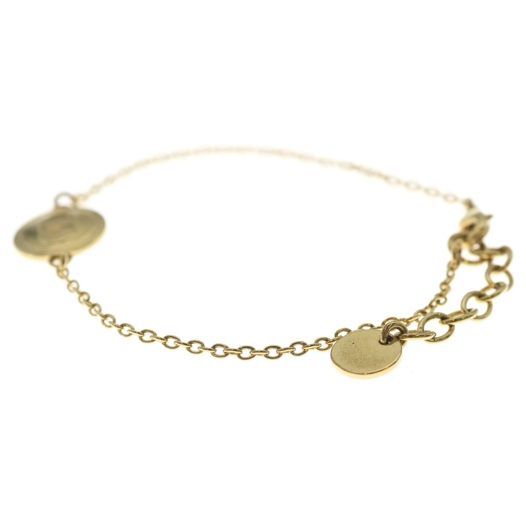 Dior CD Logo Round Chain Bracelet Gold — view 4