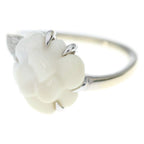 Chanel 18k Camellia Ring White Gold