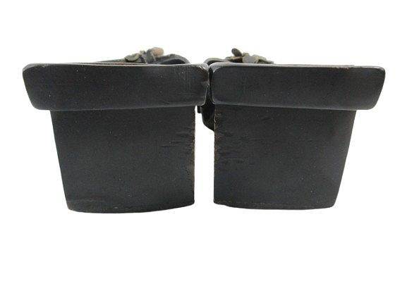 Fendi Sandals Middle Heels Denim Flower 35.5 Black — view 5