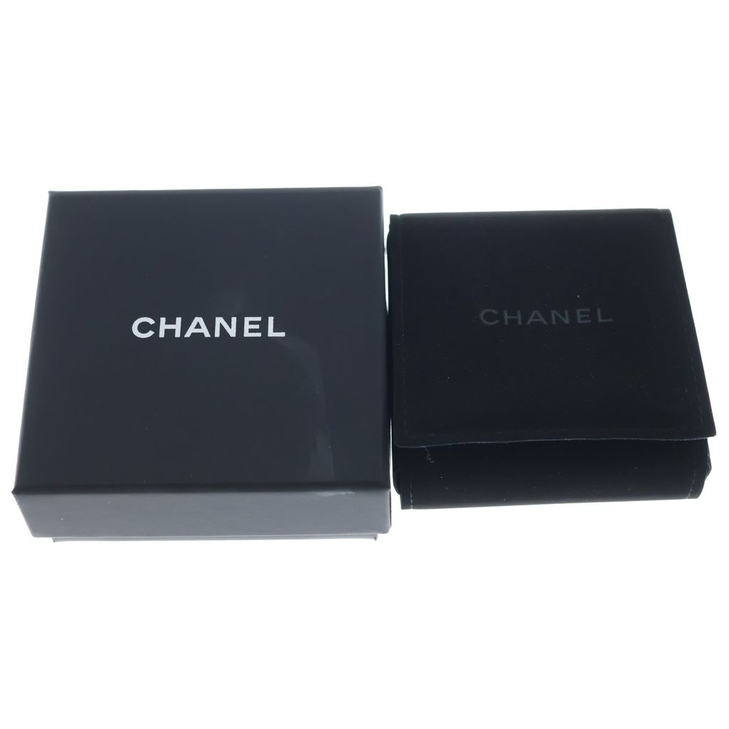 Chanel CC Logo Rhinestone Earrings Gold 24k — view 6