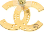Chanel CC Logo Rhinestone Earrings Gold 24k — view 5