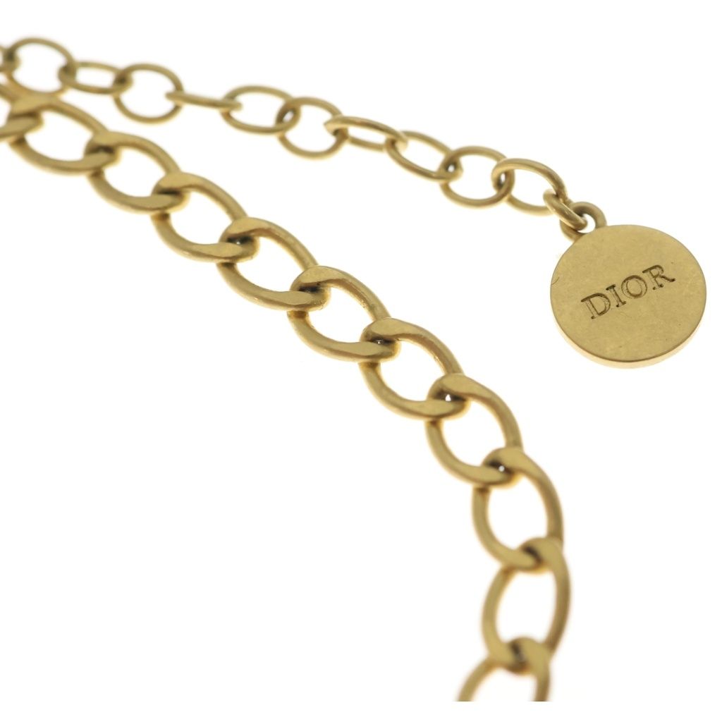 Dior Petit CD Logo Chain Necklace Choker Gold — view 5