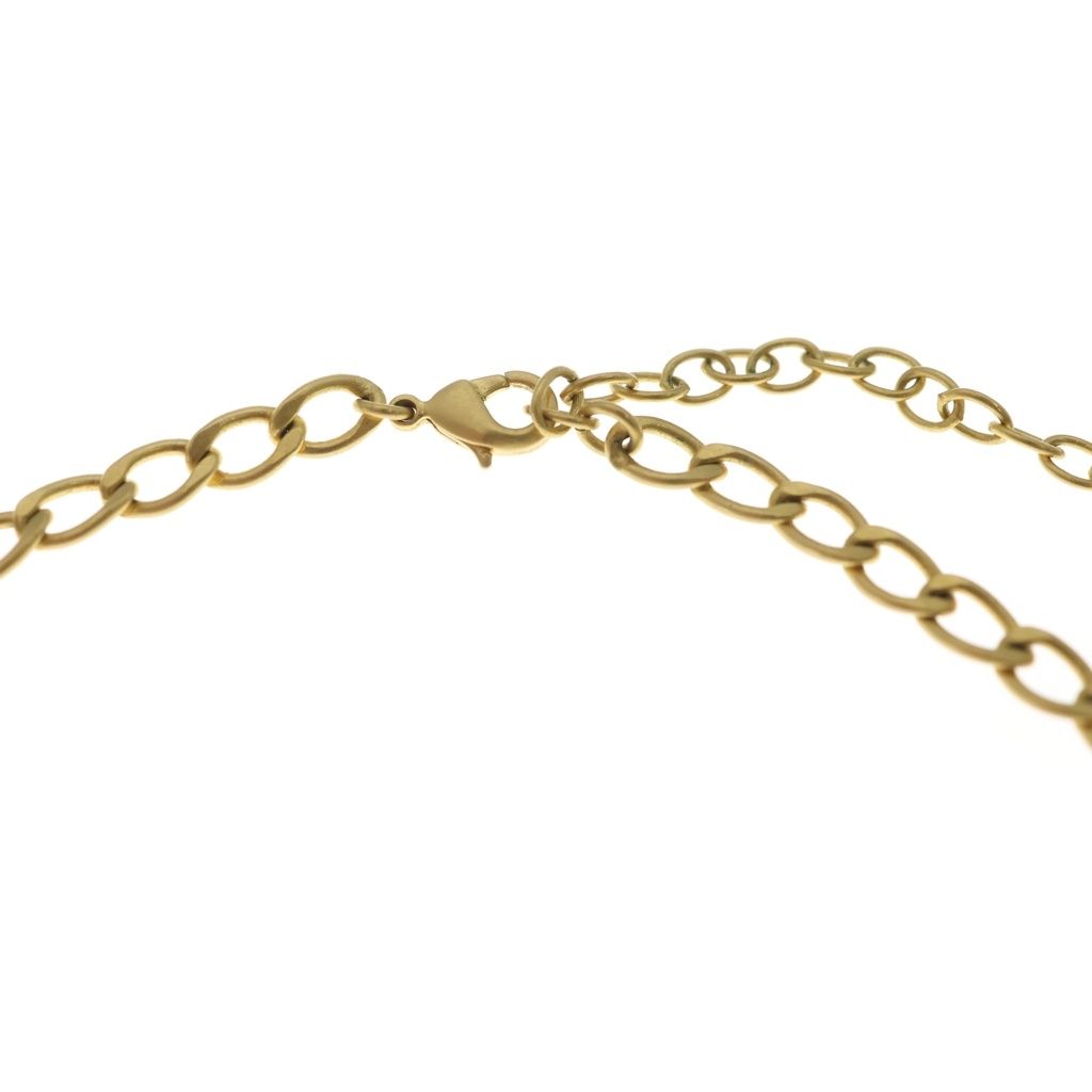 Dior Petit CD Logo Chain Necklace Choker Gold — view 4