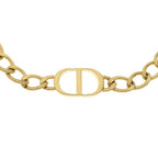 Dior Petit CD Logo Chain Necklace Choker Gold — view 3