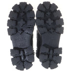 Prada Nappa Leather Logo Sandals Black — view 5
