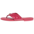 Chanel Enamel Leather Sandals Pink