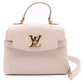 Louis Vuitton Lockme Mini Leather Chain 2-Way Shoulder Bag Beige Gray