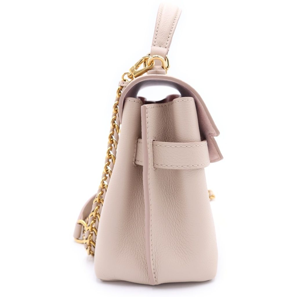 Louis Vuitton Lockme Mini Leather Chain 2-Way Shoulder Bag Beige Gray — view 3