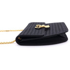 Bottega Veneta Intrecciato Ribbon Chain Shoulder Bag Black Nylon Vintage — view 3
